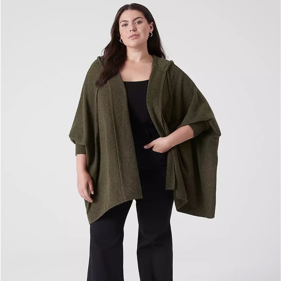 Lane BryantOpen Front Hooded Cardigan - Picture 2 of 9